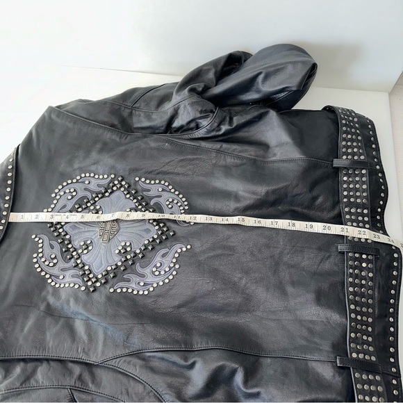 Harley-Davidson Women's Black Leather Full Zip Motorcycle Jacket - Size XL - Picture 4 of 9
